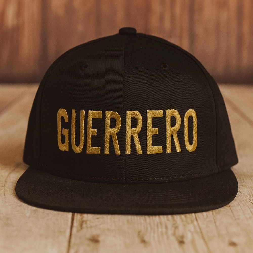 New Era 9FIFTY GUERRERO Black Snapback Hat Gold Embroidery One Size